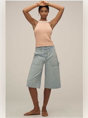 ✨Etica (EUC) Cedar Mid-Rise Utility Culotte Pants Size 27✨